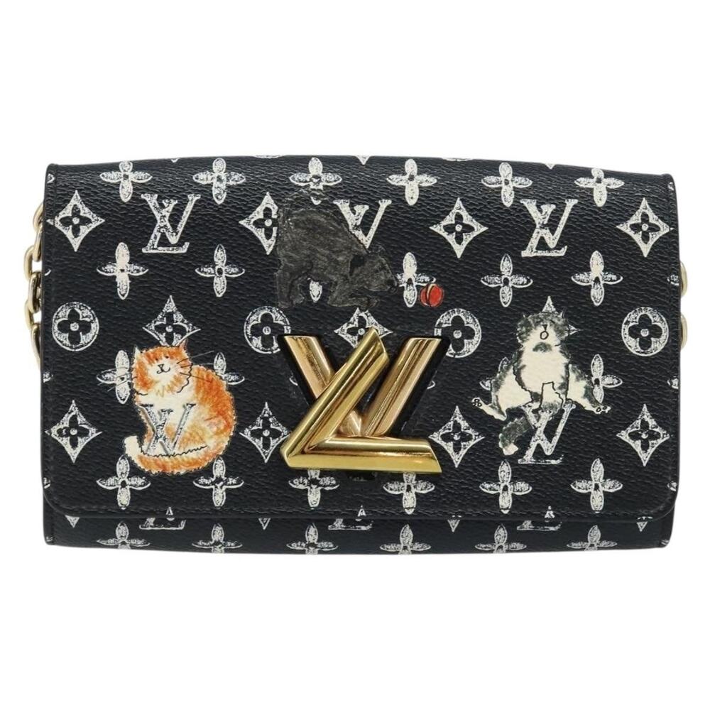 Louis Vuitton Catgram Portefeuille Twist Chain Shoulder Bag Black